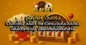 playbet เว็บตรง รวมคาสิโน สล็อต กีฬาไว้ครบจบในเว็บเดียว เล่นได้ทุกระบบ ปลอดภัยไม่มีคนกลาง
